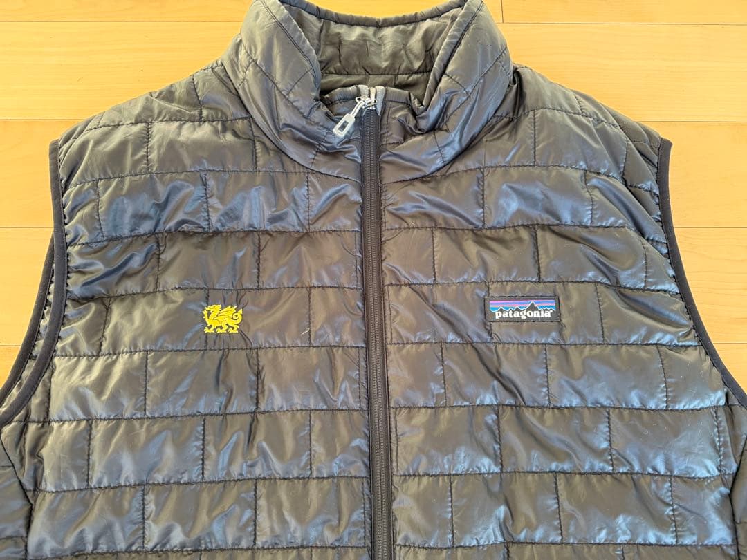 patagonia ブラック　キルティングダウンベスト