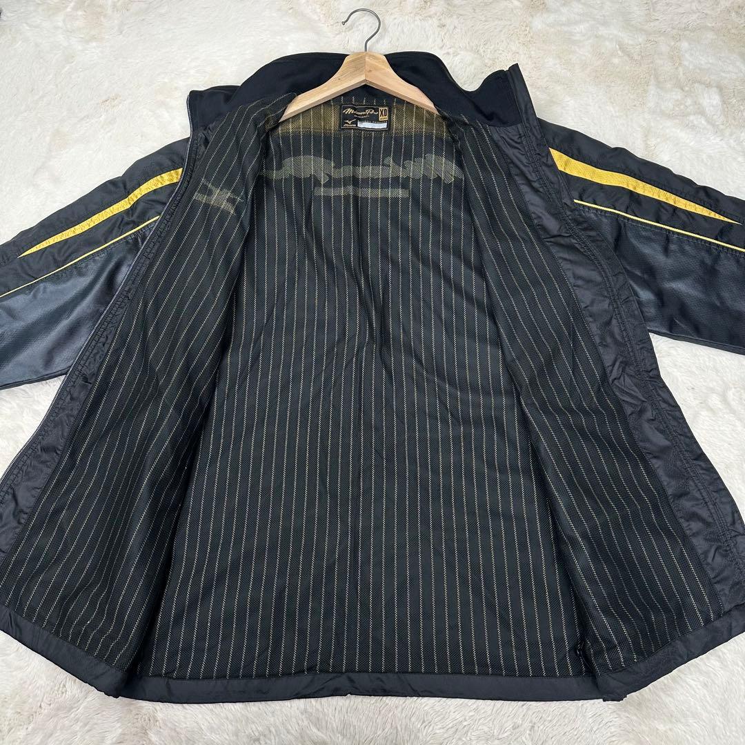 美品✨ミズノプロ ウィンドブレーカー 上下セット 黒金 刺繍 XO 大きいサイズ