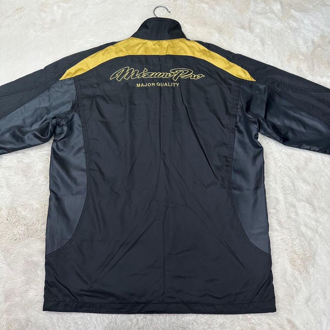 美品✨ミズノプロ ウィンドブレーカー 上下セット 黒金 刺繍 XO 大きいサイズ