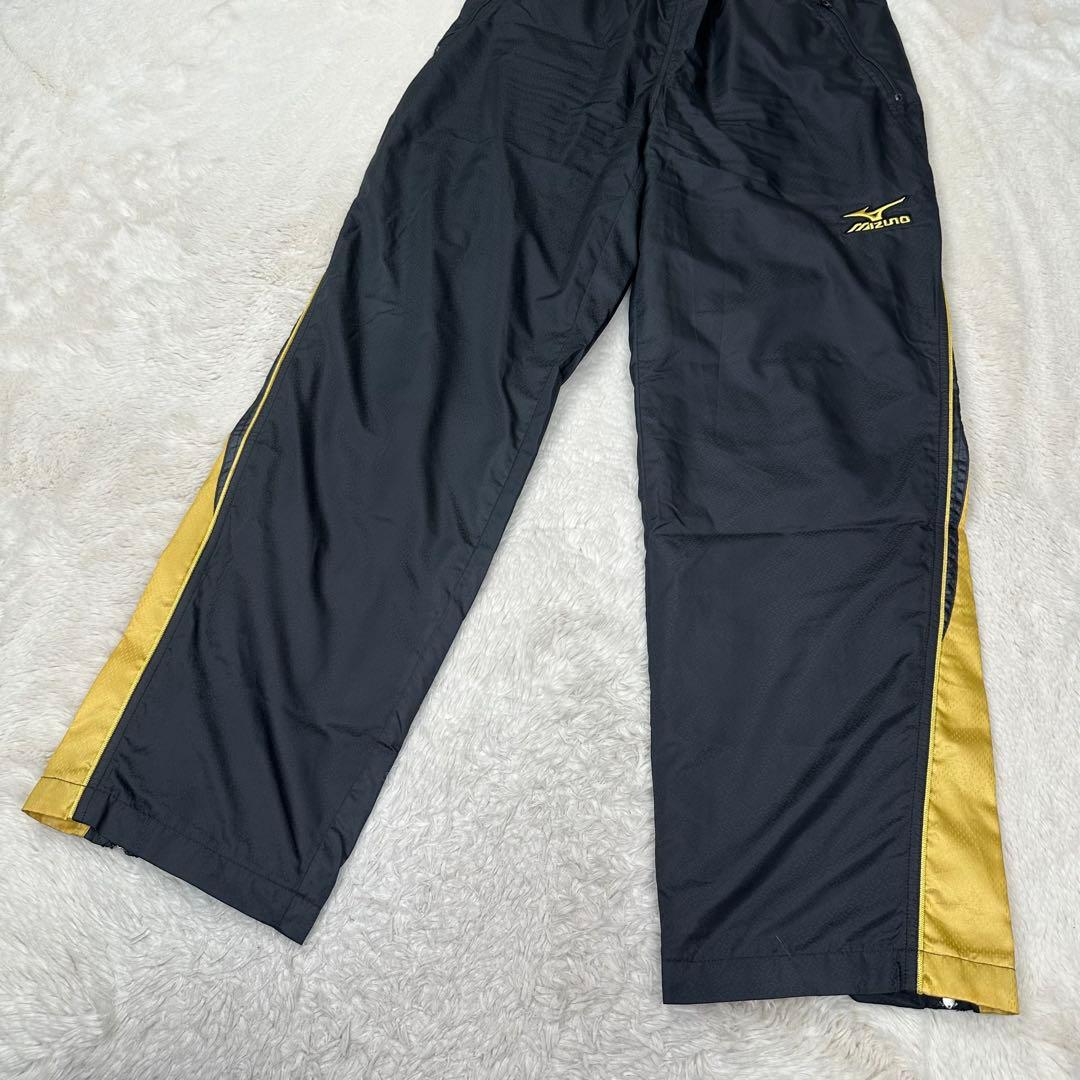 美品✨ミズノプロ ウィンドブレーカー 上下セット 黒金 刺繍 XO 大きいサイズ