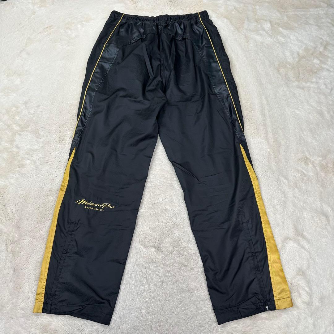 美品✨ミズノプロ ウィンドブレーカー 上下セット 黒金 刺繍 XO 大きいサイズ