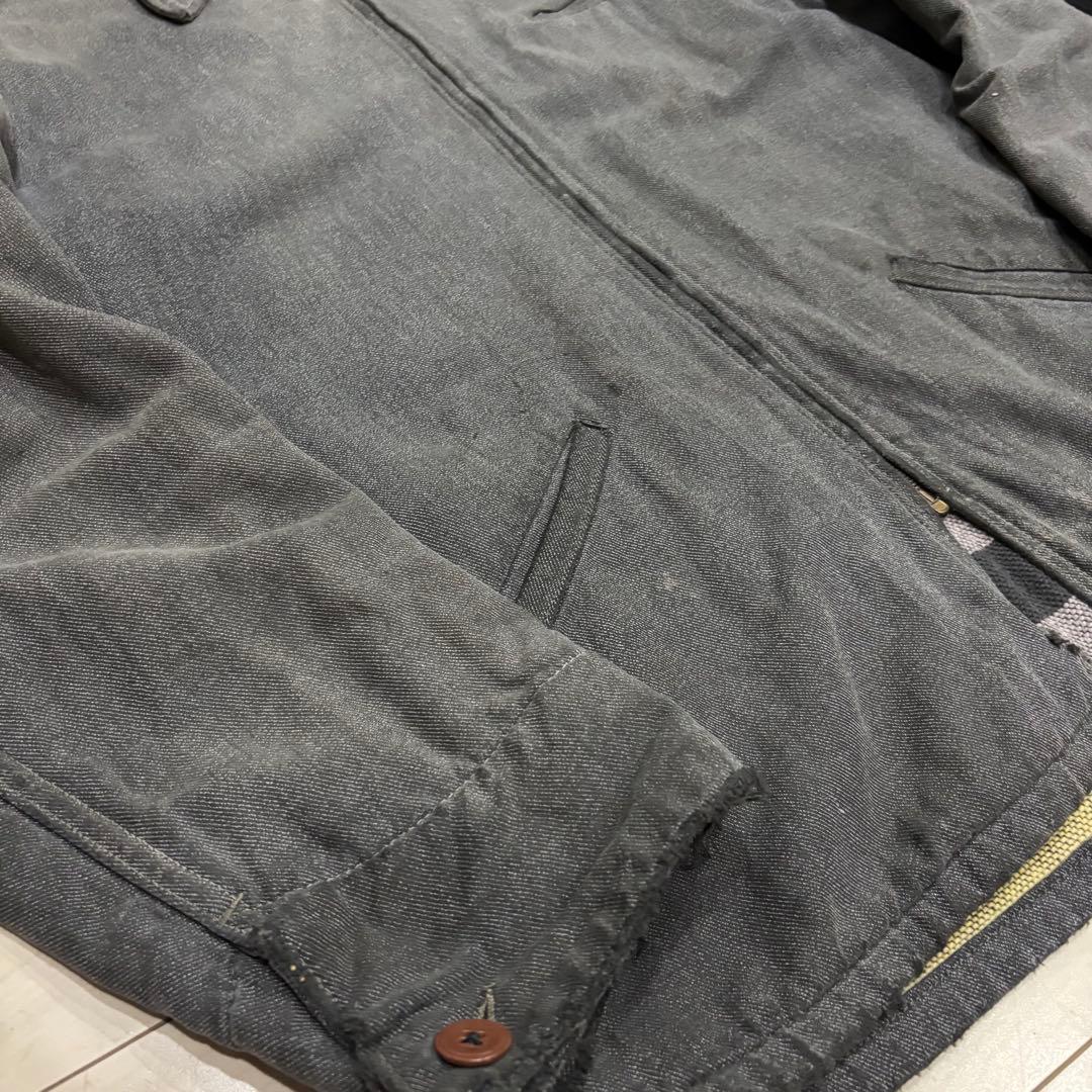 50s ブラックシャンブレー スポーツ ジャケット ブランケット 60s