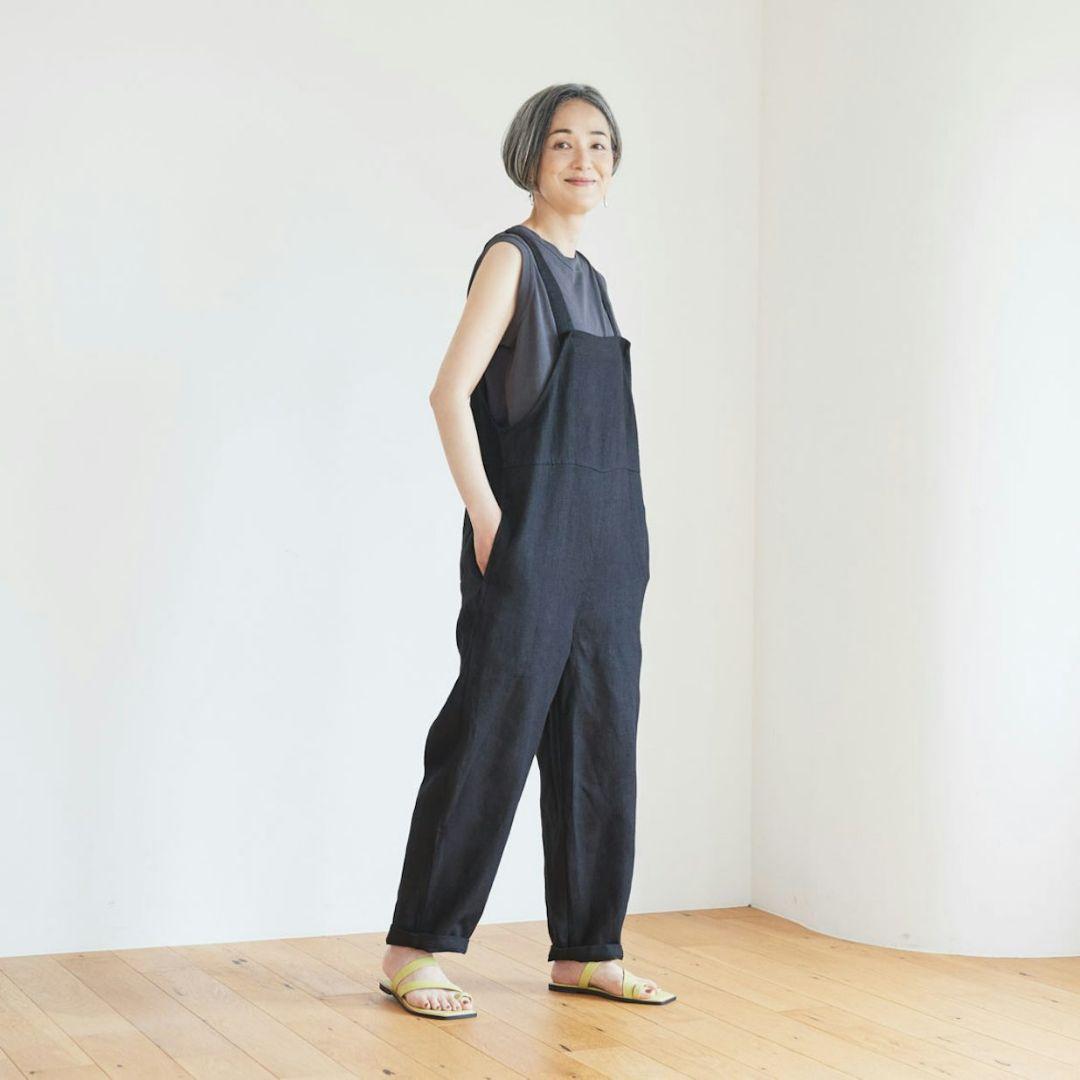 北欧暮らしの道具店　fog linen work　リネンサロペット　サイズ2