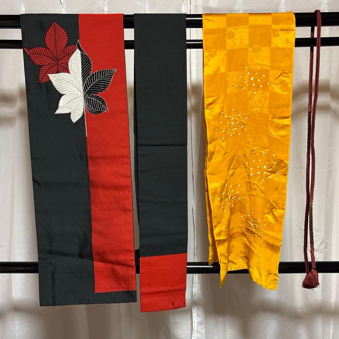 ま*ー様 未使用近い　美品　袷　さが美　正絹　江戸小紋　フルセット　西陣唐織名古