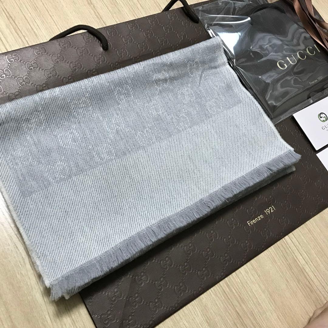 正規GUCCIマフラー✨グッチマフラー　メンズ　グッチ　マフラー　ストール