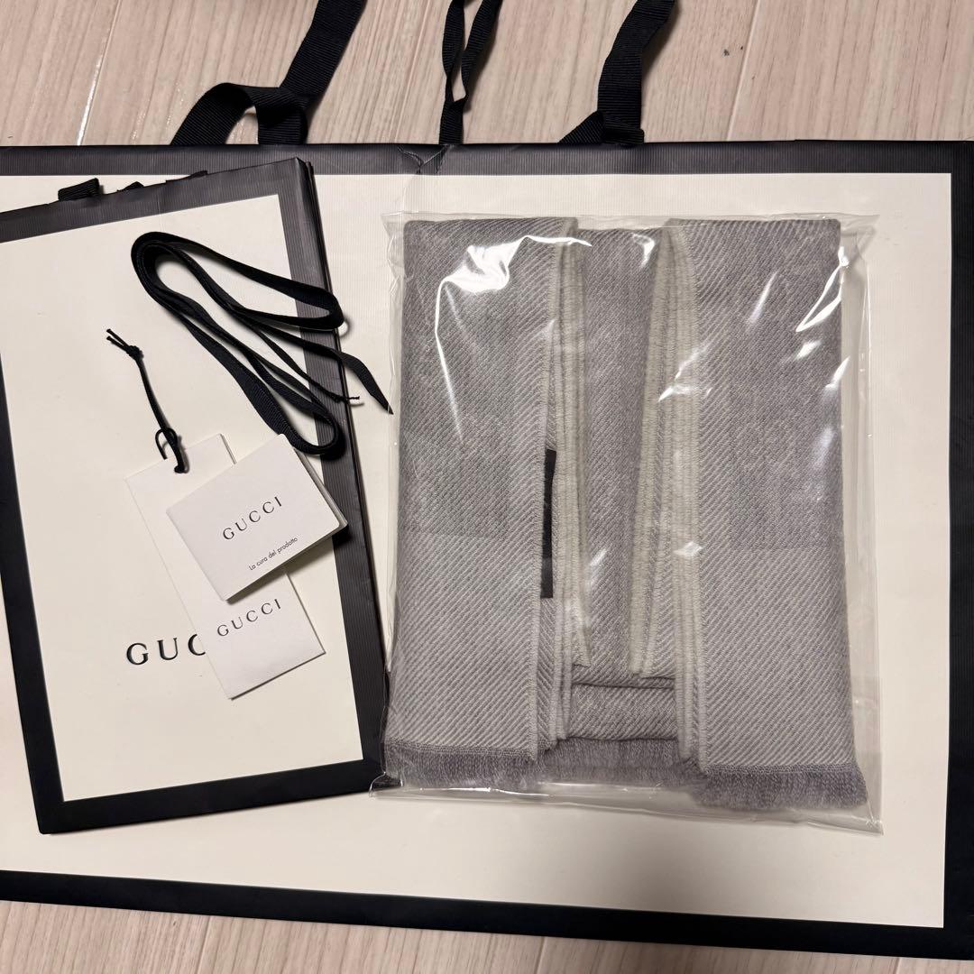 正規GUCCIマフラー✨グッチマフラー　メンズ　グッチ　マフラー　ストール