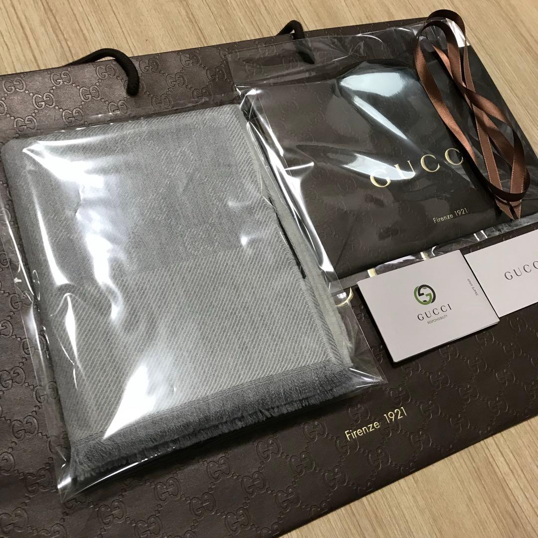 正規GUCCIマフラー✨グッチマフラー　メンズ　グッチ　マフラー　ストール