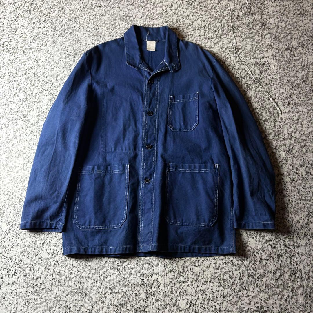 【90sフランス製】ユーロワーク　ヴィンテージカバーオール　ワークジャケット