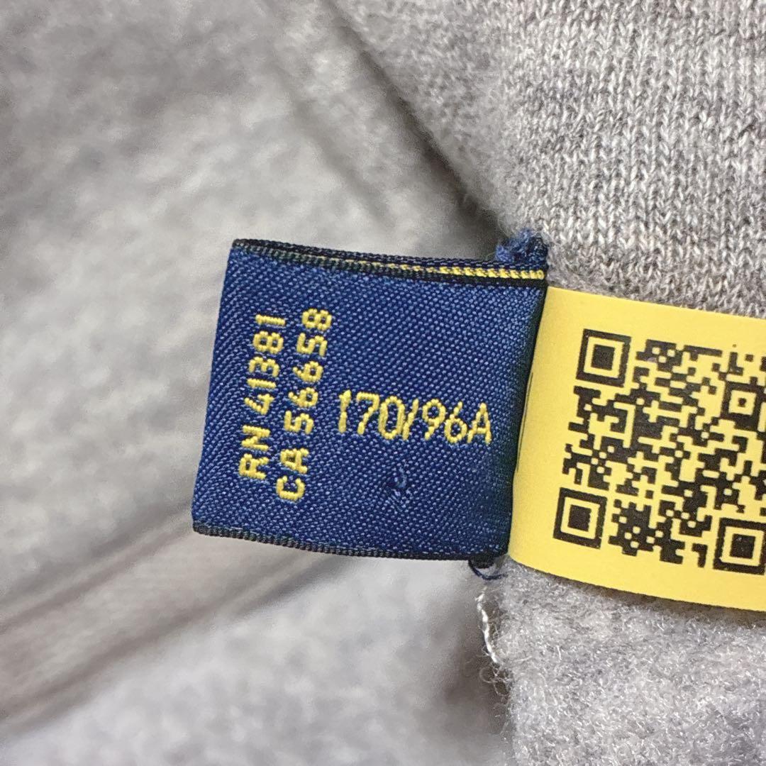 ラルフローレン　裏起毛　フードスウェットワンピース　グレー　大きいサイズ