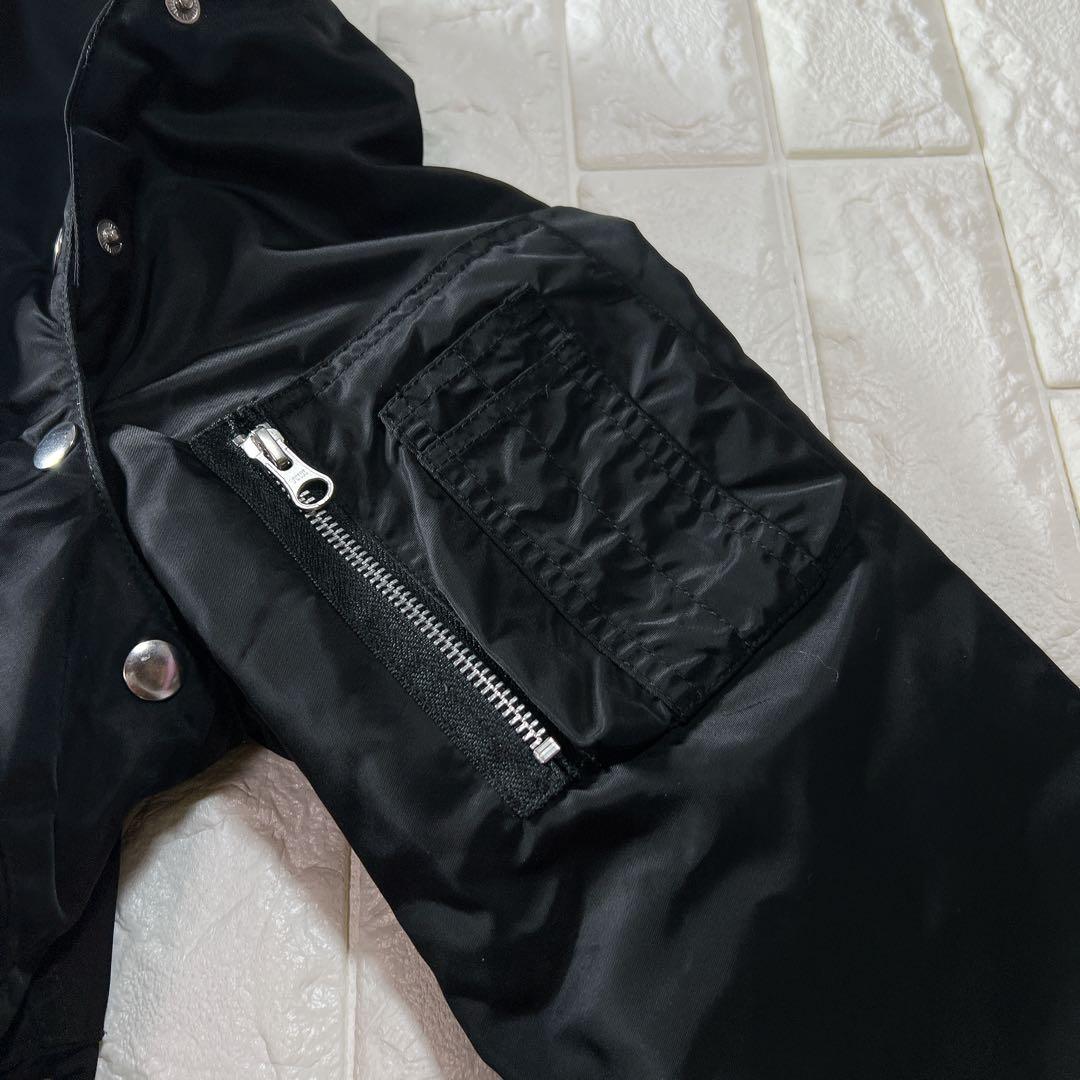 GRANCY ボリューム レイヤード デザイン MA-1 Sサイズ 黒／赤