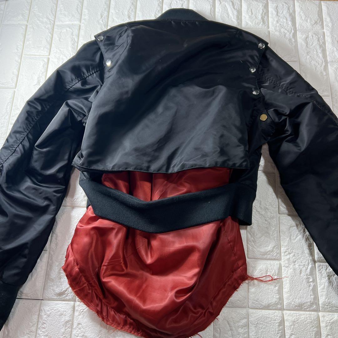 GRANCY ボリューム レイヤード デザイン MA-1 Sサイズ 黒／赤