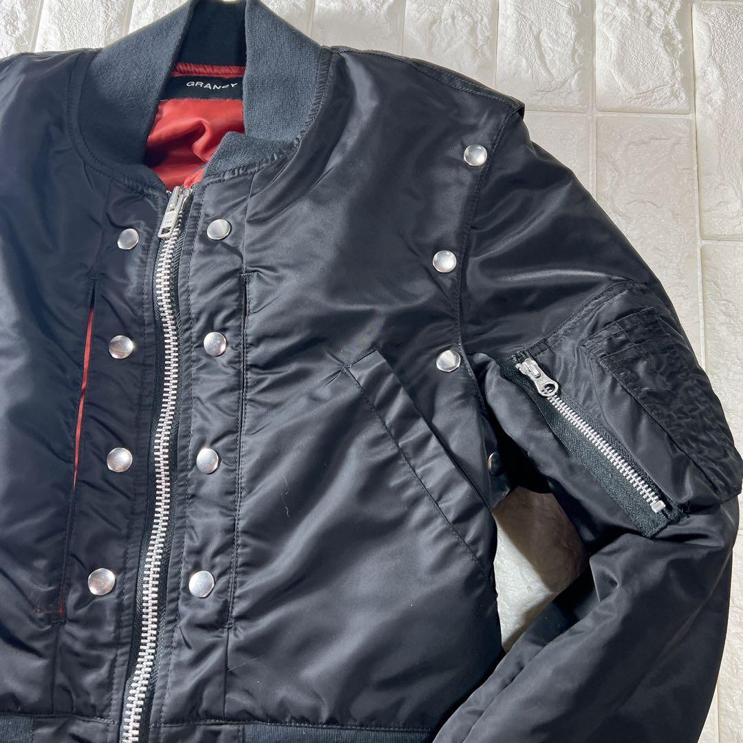 GRANCY ボリューム レイヤード デザイン MA-1 Sサイズ 黒／赤