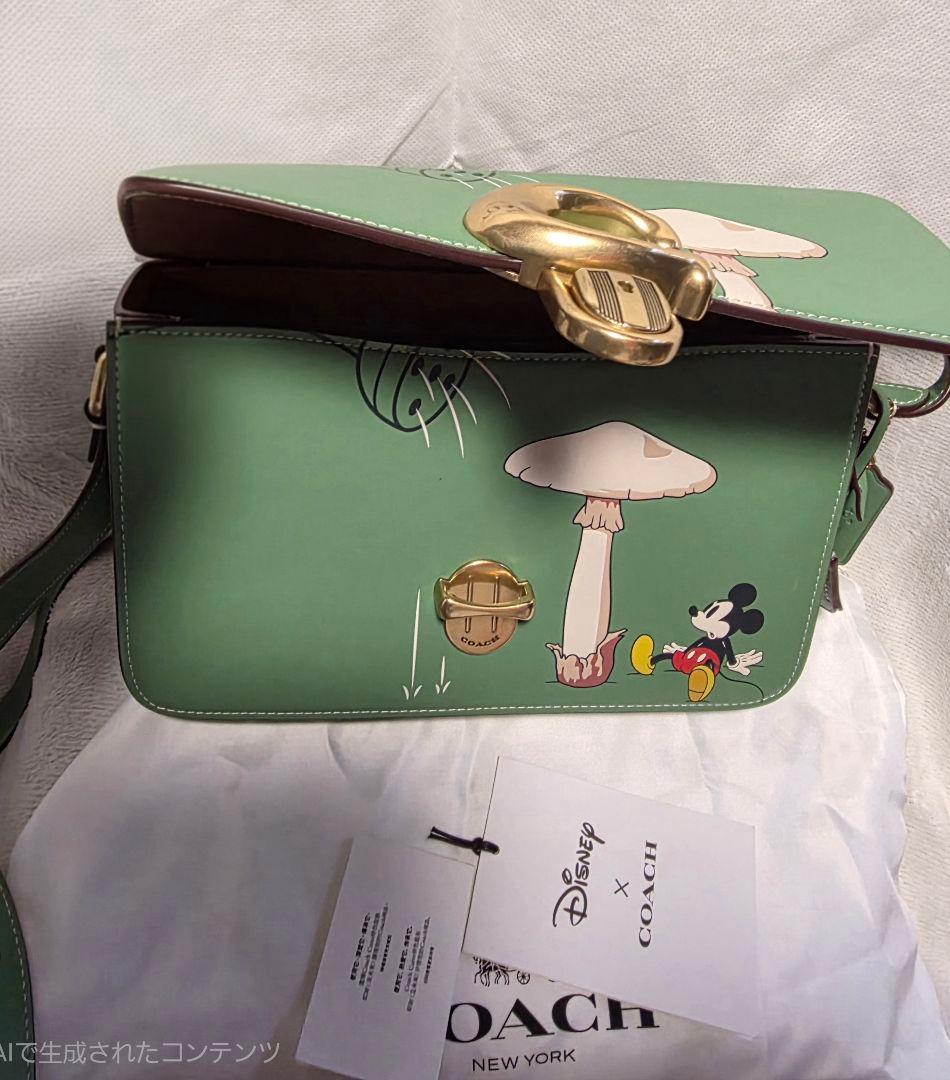 お値下げ❗美品COACH x Disney ショルダーバッグ グリーン