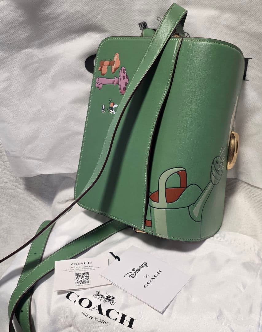 お値下げ❗美品COACH x Disney ショルダーバッグ グリーン