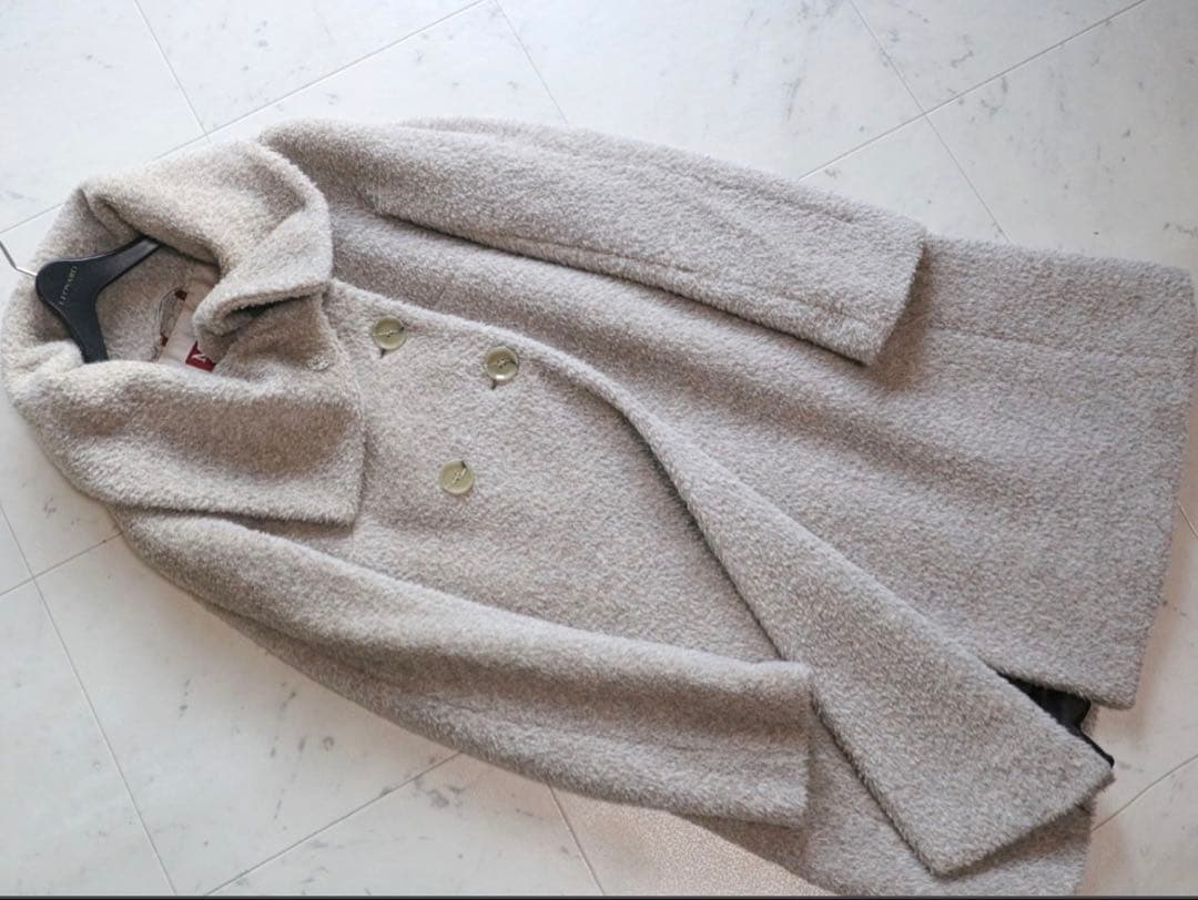 Max Maraアルパカミルクティカラーコートsize 38/M相当