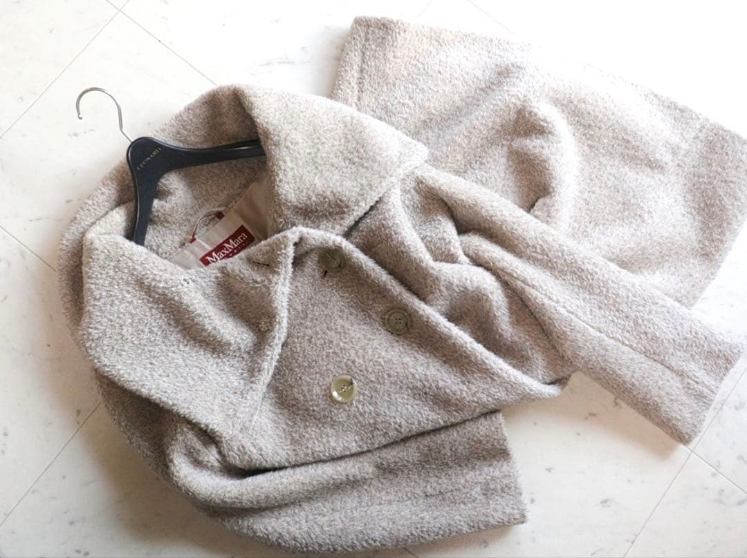 Max Maraアルパカミルクティカラーコートsize 38/M相当