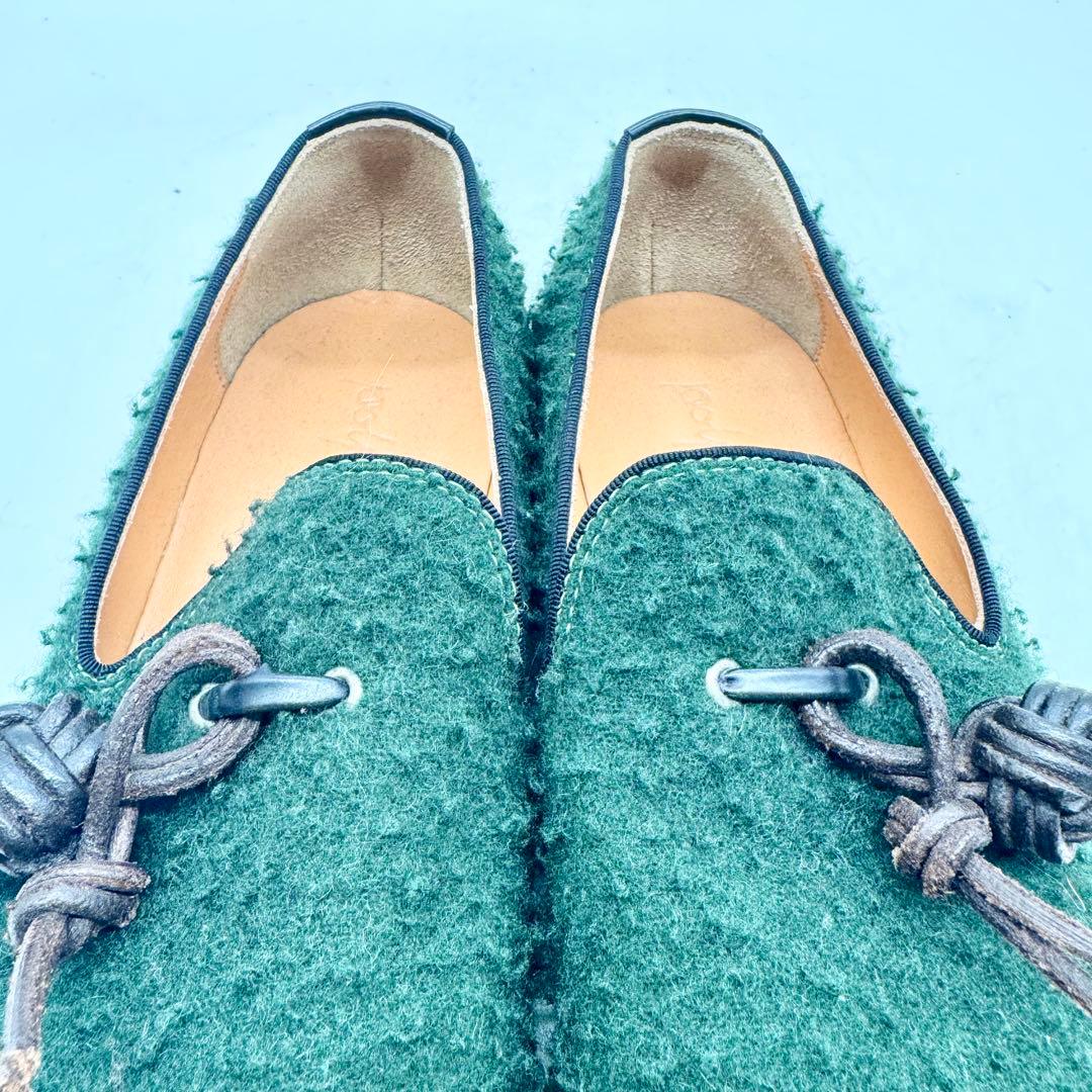 polpetta ポルペッタ　タッセルローファー　スリッポン　41　グリーン