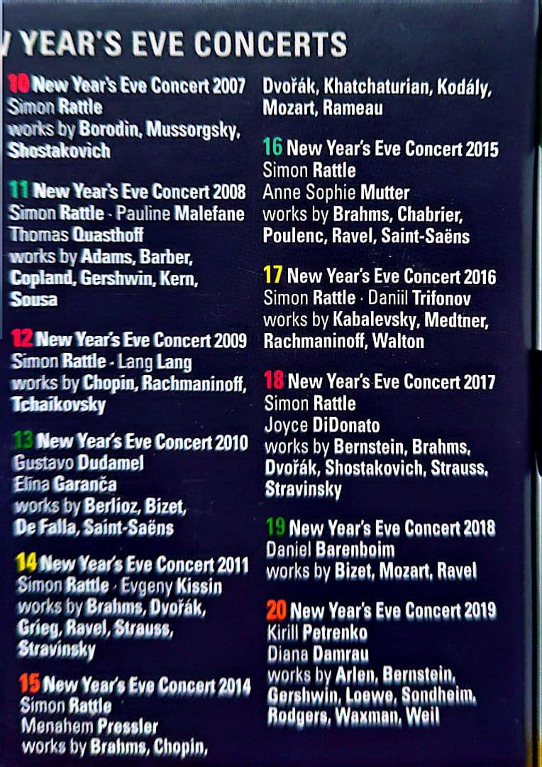 ベルリン・フィル/ジルヴェスター・コンサート1977〜2019(BD20枚組)