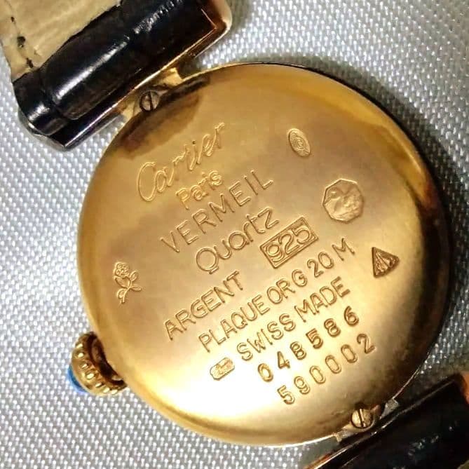 Cartier アナログ時計 ブラック/ゴールド/カルティェコリゼクオーツ腕時計