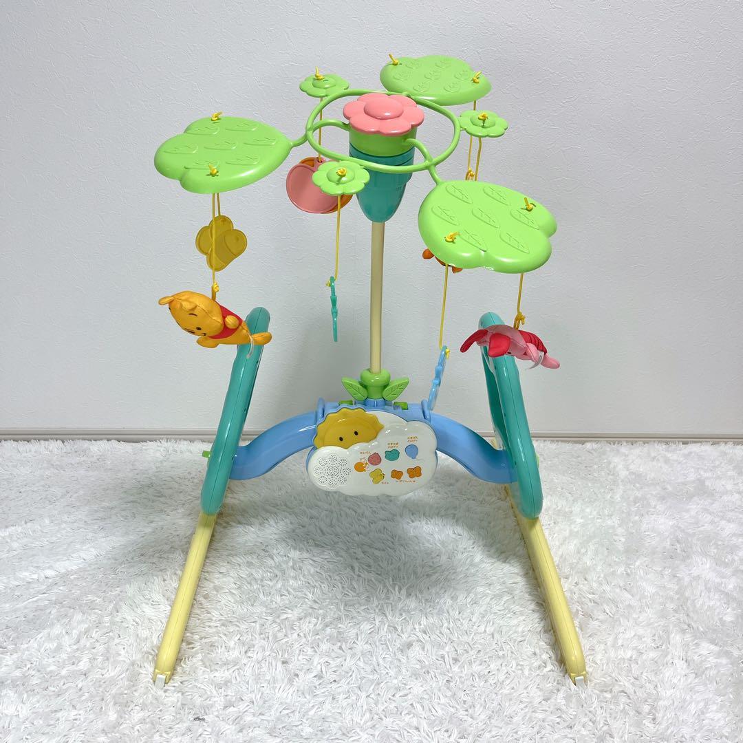 くまのプーさん えらべる回転6WAYジムにへんしんメリー プーメリー 付属品完備