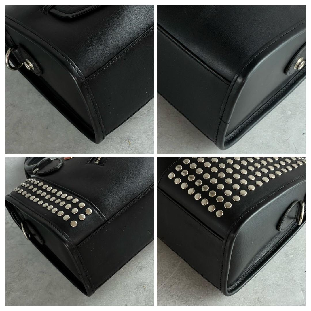 美品　ヒステリックグラマー　スタッズ　レザー　2wayボストン　ショルダーバック