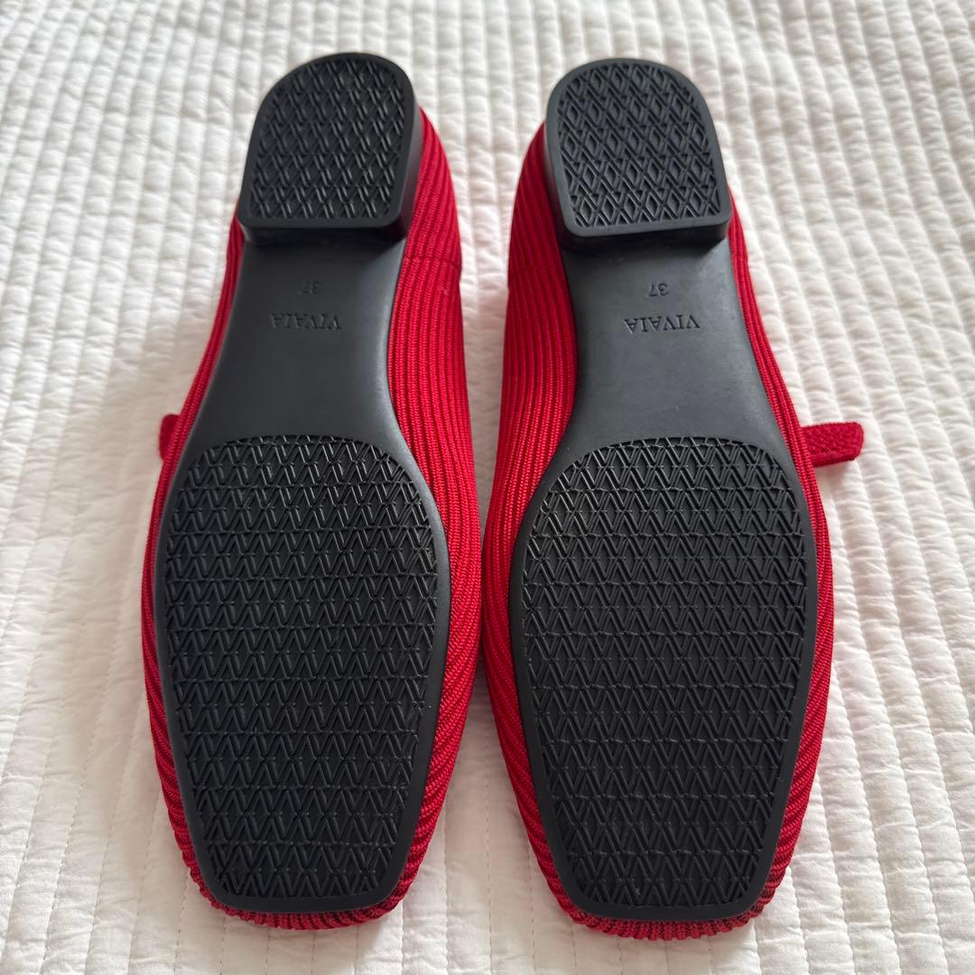 美品VIVAIA スクエアトゥ メリージェーン フラットシューズ37