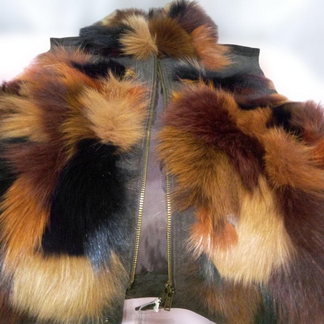 Jackrose ファー ベスト 3 フォックス+レザー ユニセックス
