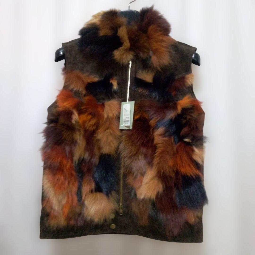 Jackrose ファー ベスト 3 フォックス+レザー ユニセックス