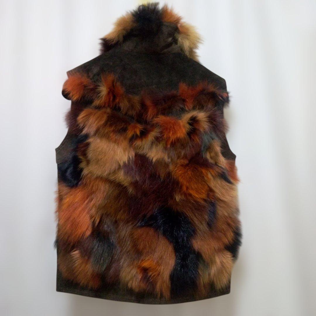 Jackrose ファー ベスト 3 フォックス+レザー ユニセックス