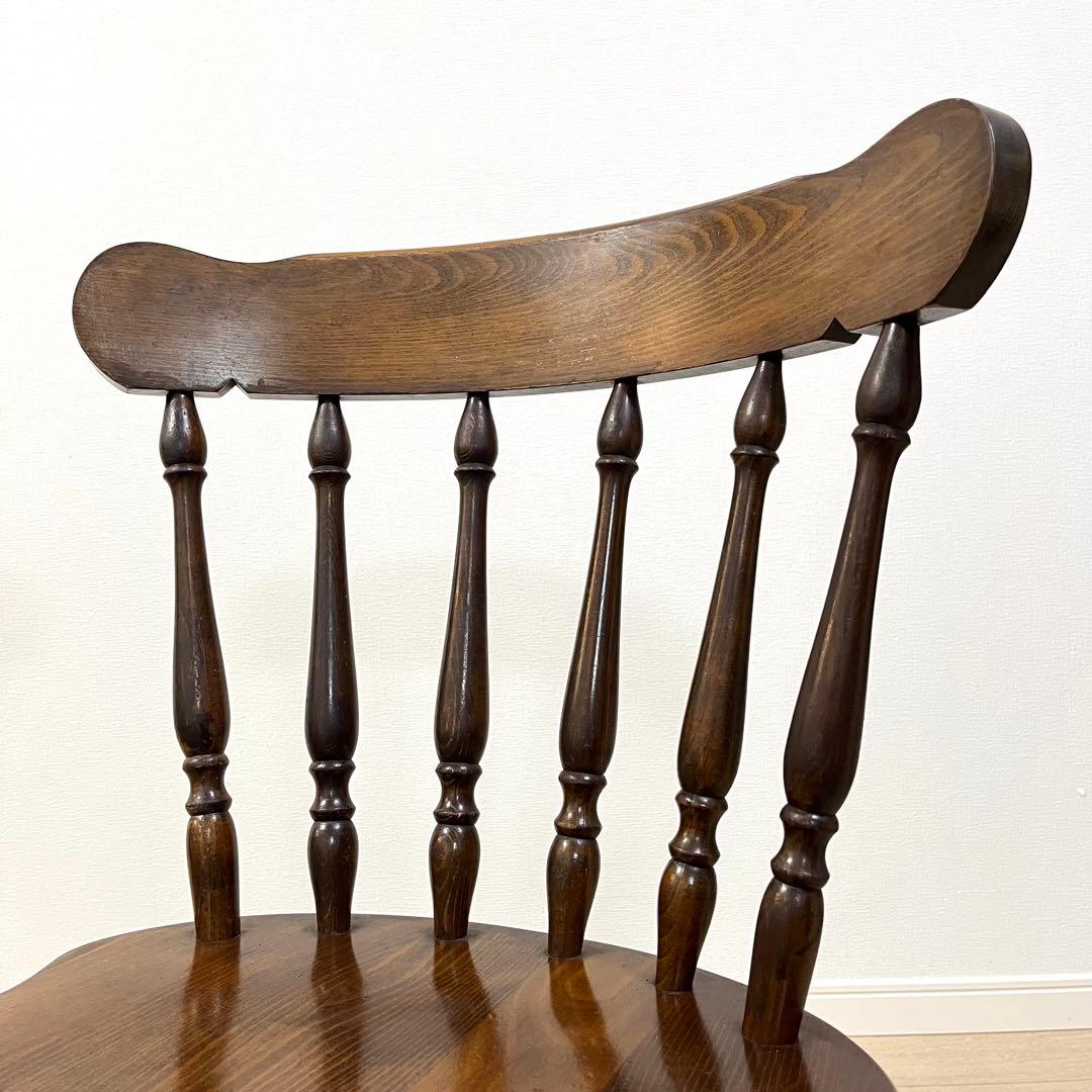 て53【2脚セット】柏木工 ウィンザーチェア 木製ダイニングチェア 無垢