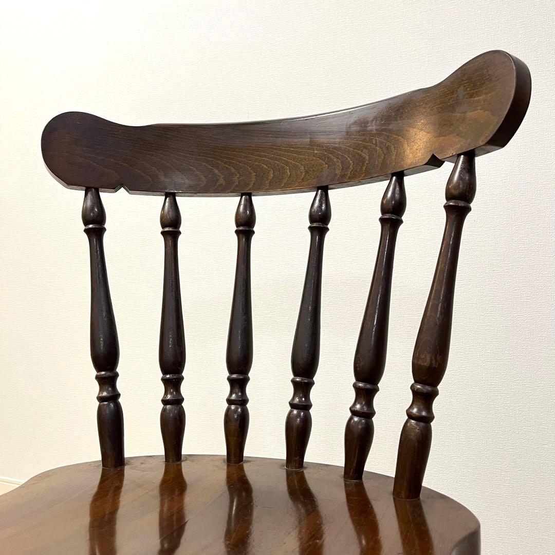 て53【2脚セット】柏木工 ウィンザーチェア 木製ダイニングチェア 無垢