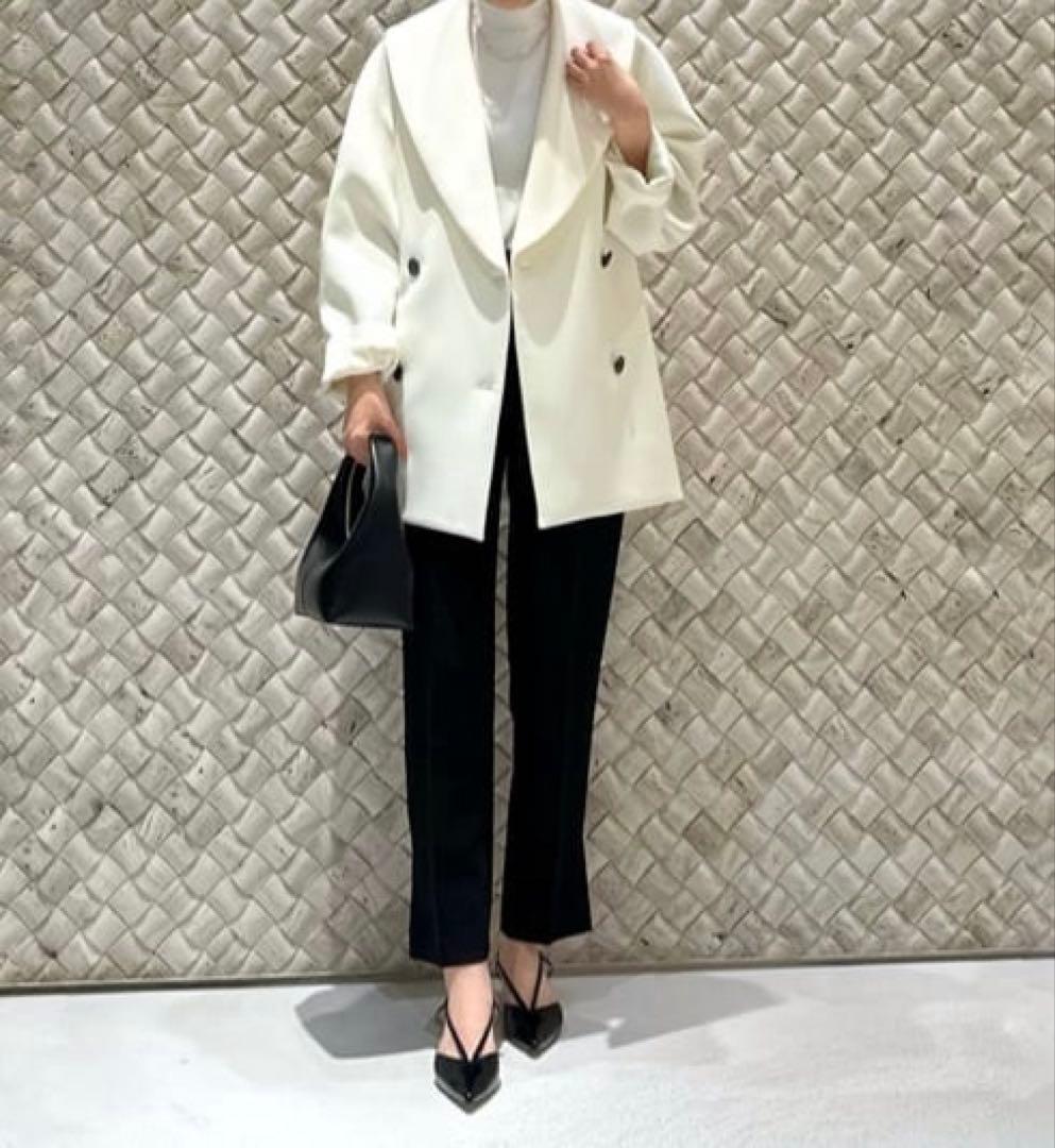 アルアバイル　ルルウィルビー ポリエステルショールカラーミドルタケコート