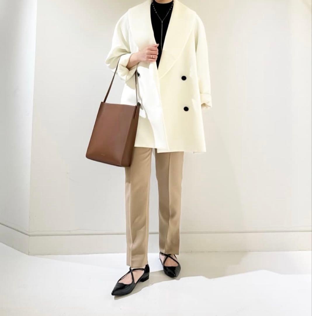 アルアバイル　ルルウィルビー ポリエステルショールカラーミドルタケコート