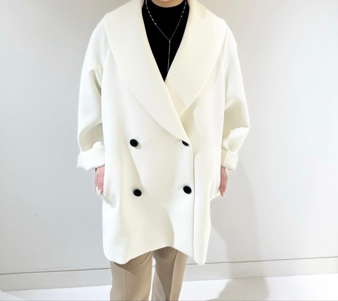 アルアバイル　ルルウィルビー ポリエステルショールカラーミドルタケコート