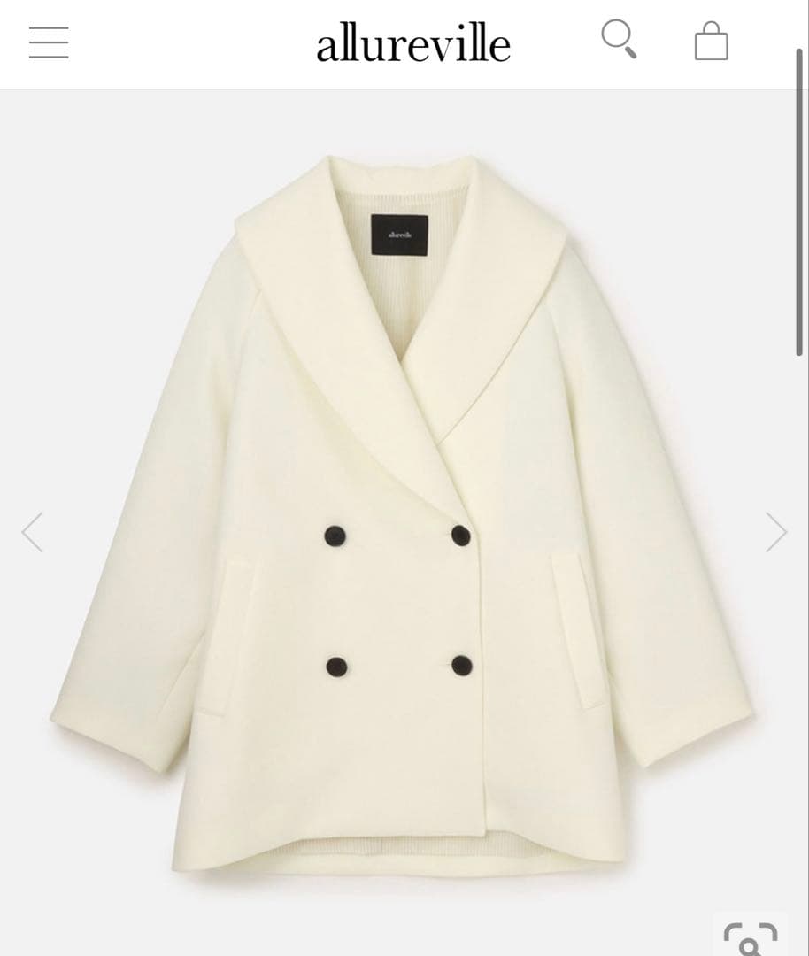 アルアバイル　ルルウィルビー ポリエステルショールカラーミドルタケコート