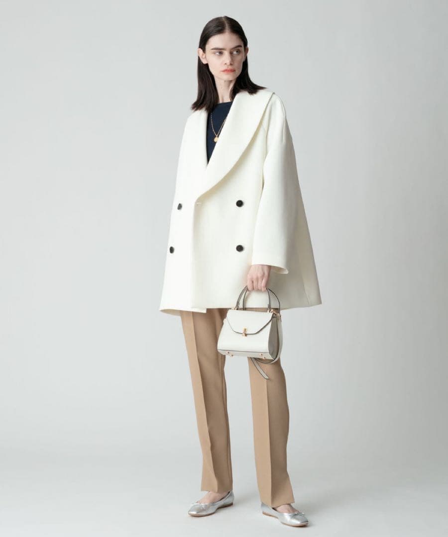 アルアバイル　ルルウィルビー ポリエステルショールカラーミドルタケコート