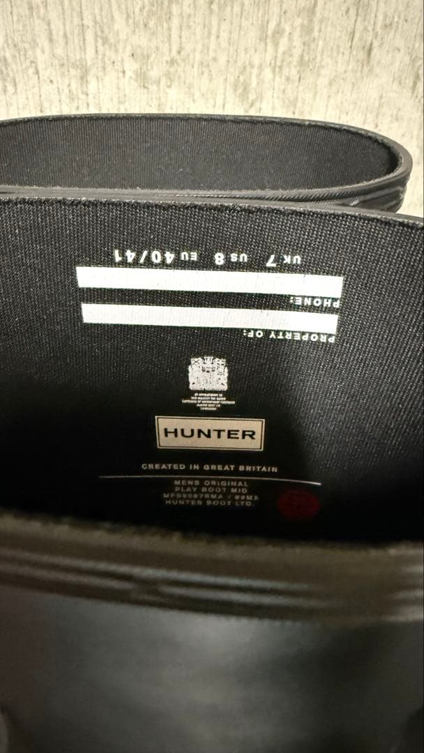 靴 HUNTER MENS ORIGINAL PLAY BOOT UK7