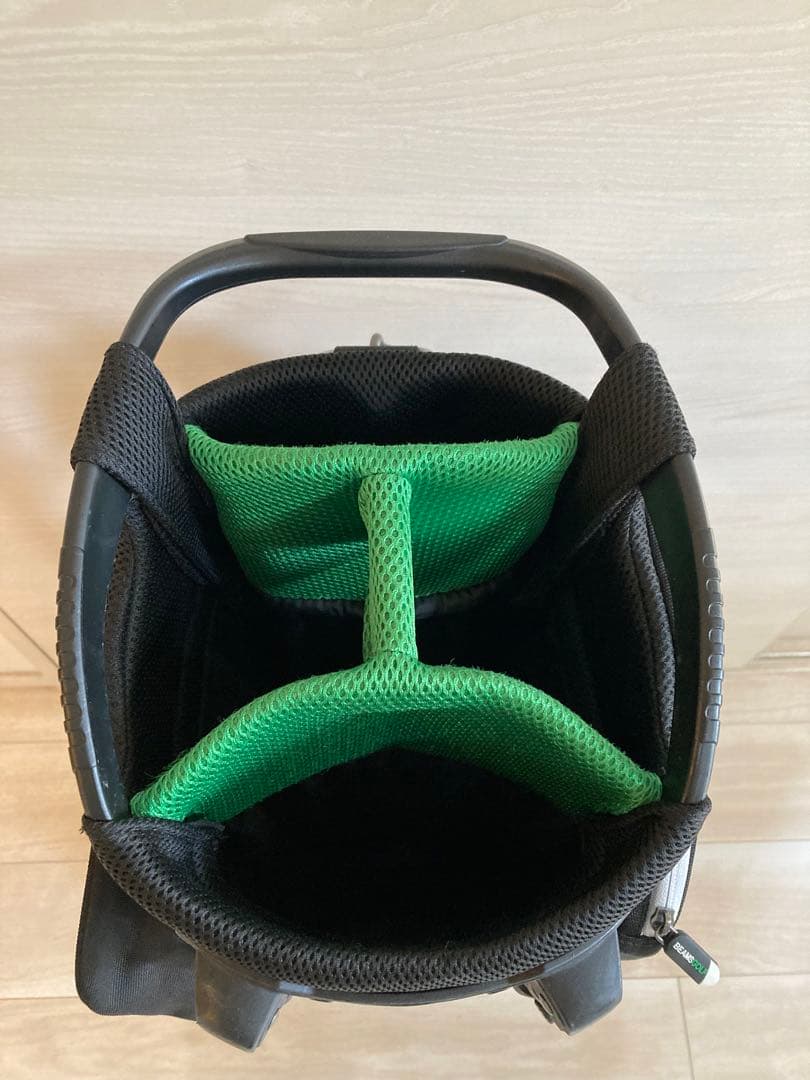 BEAMS GOLF キャディバッグ ブラック/グリーン