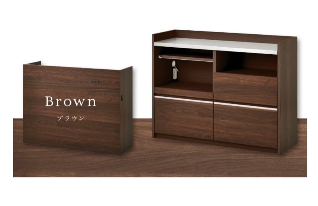 【美品】日本製 キッチンカウンター/収納キャビネット