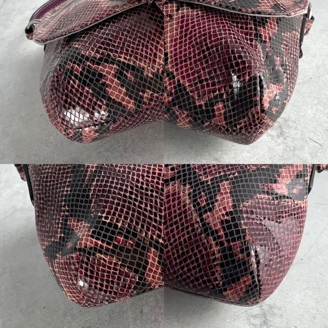 ✨稀少✨未使用✨コーチ　ショルダーバッグ パイソン柄　ソーホー　パープル