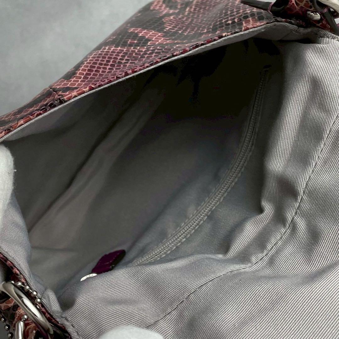 ✨稀少✨未使用✨コーチ　ショルダーバッグ パイソン柄　ソーホー　パープル