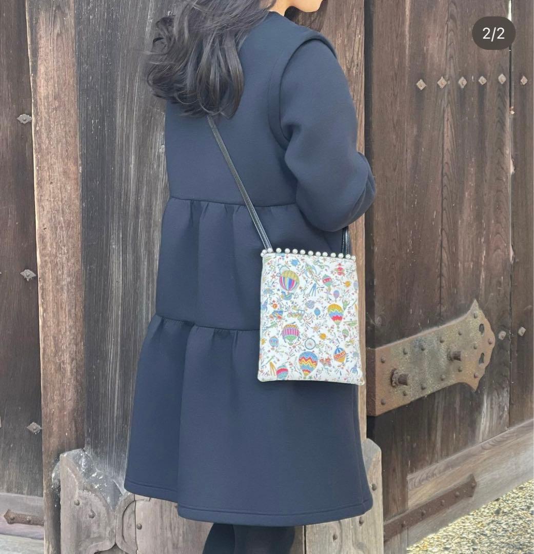 フルール 木本泉　2wayティアードジレコート　美品　パール　学校行事　お受験