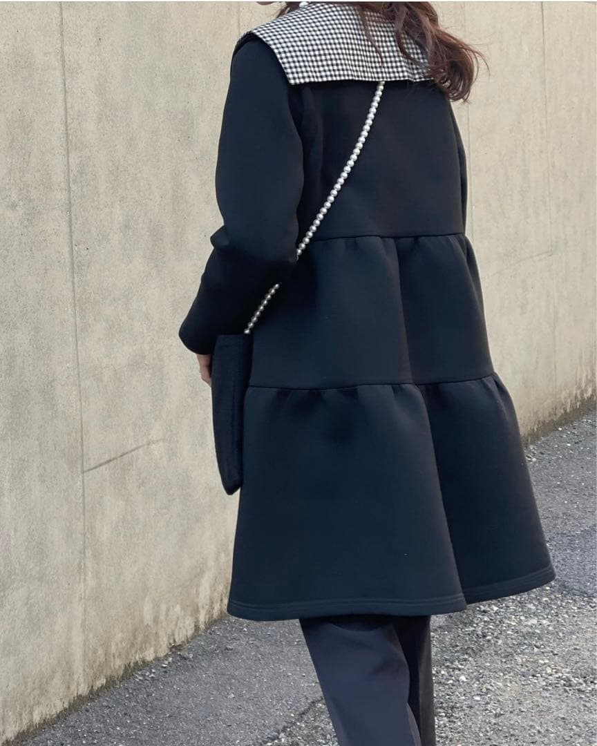 フルール 木本泉　2wayティアードジレコート　美品　パール　学校行事　お受験