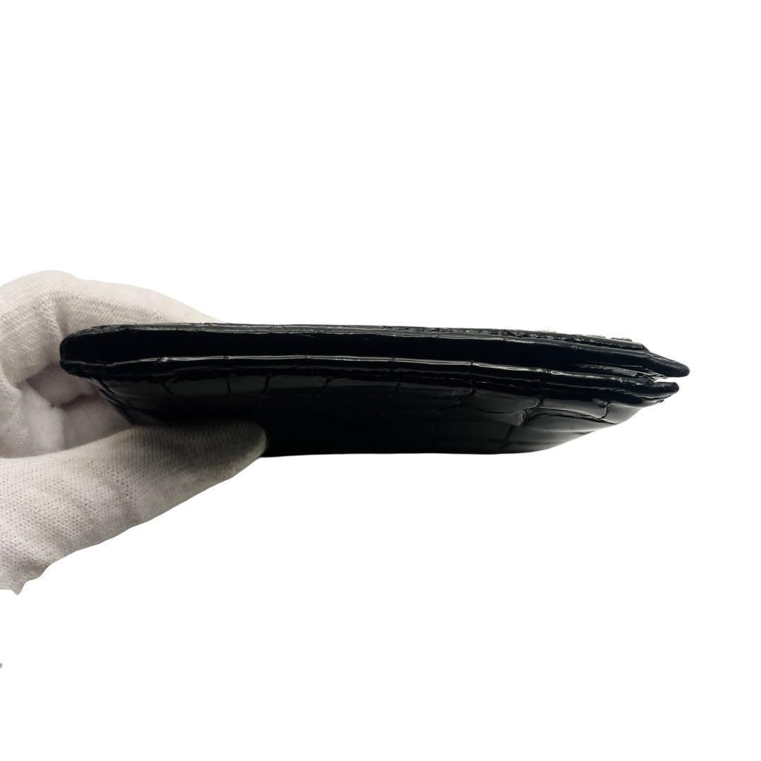 専用　PRADA クロコ ブラック メンズ 折財布 7563