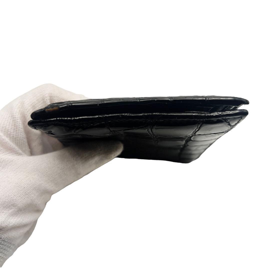 専用　PRADA クロコ ブラック メンズ 折財布 7563