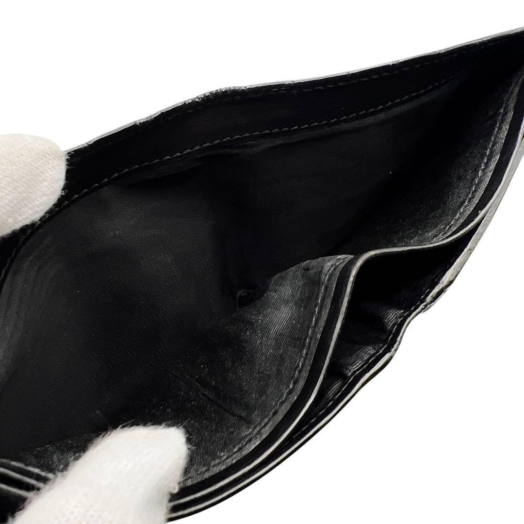 専用　PRADA クロコ ブラック メンズ 折財布 7563