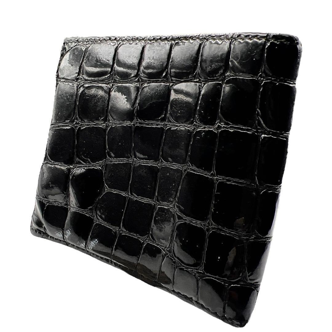 専用　PRADA クロコ ブラック メンズ 折財布 7563