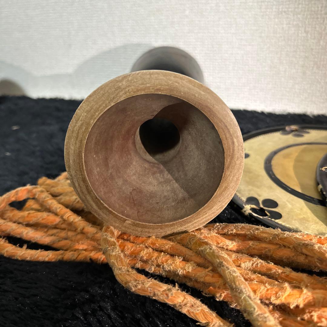 和楽器 小鼓 アンティーク ビンテージ 年代物 太鼓 雅楽 金蒔絵 打楽器