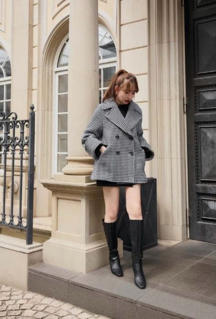 【美品♡即日発送】 herlipto パーリップトゥ　コート　千鳥格子