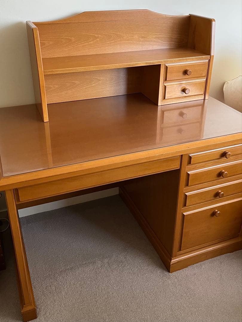 ＊美品＊ 天然木メープル学習デスク